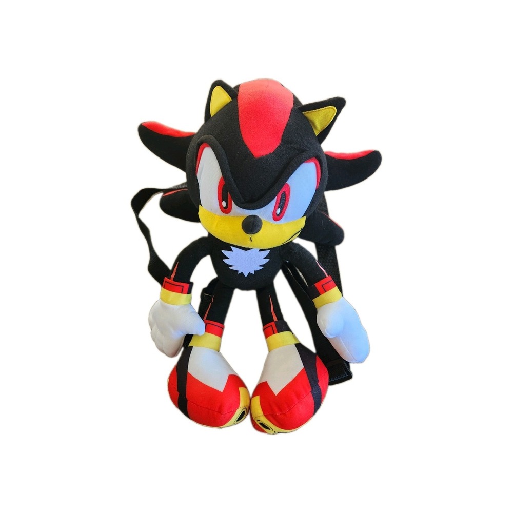 Sonic the Hedgehog Shadow 14" inches Plush Backpack With Straps New With Tags